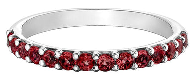 White Gold Created Ruby Band.