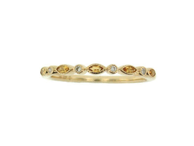Yellow Gold Diamond, Citrine Ring.