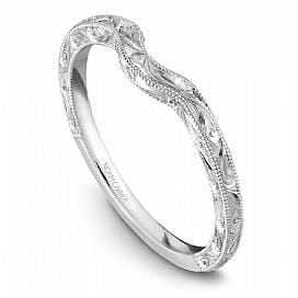 White Gold Engraved Band.