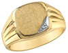 Yellow Gold Diamond Mens Ring.