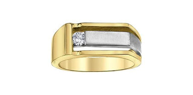 Yellow Gold Canadian Diamond Mens Band.