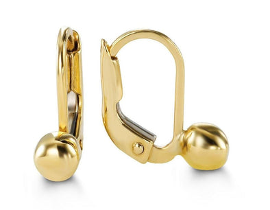 Yellow Gold Baby / Childrens Lever Back Earrings.