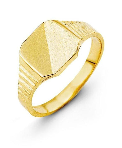 Yellow Gold Baby / Childrens Signet Ring.