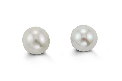 Yellow Gold Baby / Childrens Pearl Stud, Screwback Earring