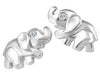 White Gold Baby / Childrens Diamond Elephant Stud Earrings.