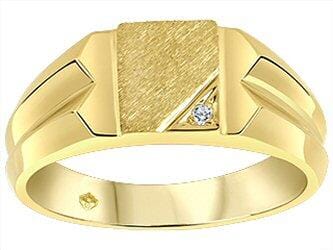 Yellow Gold Baby / Childrens Diamond Ring.