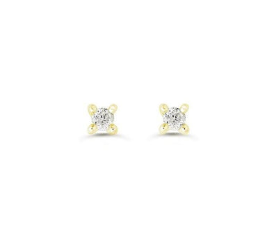 Yellow Gold Diamond Baby / Children's Screwback Earrings