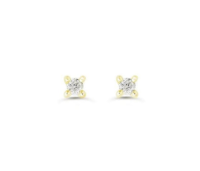 Yellow Gold Diamond Baby / Children's Screwback Earrings