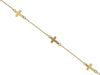 Yellow Gold Cross Link Bracelet.