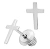 Sterling Silver Baby / Childrens Cross Stud Earrings.