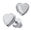 Sterling Silver Baby / Childrens Heart Stud Earrings.