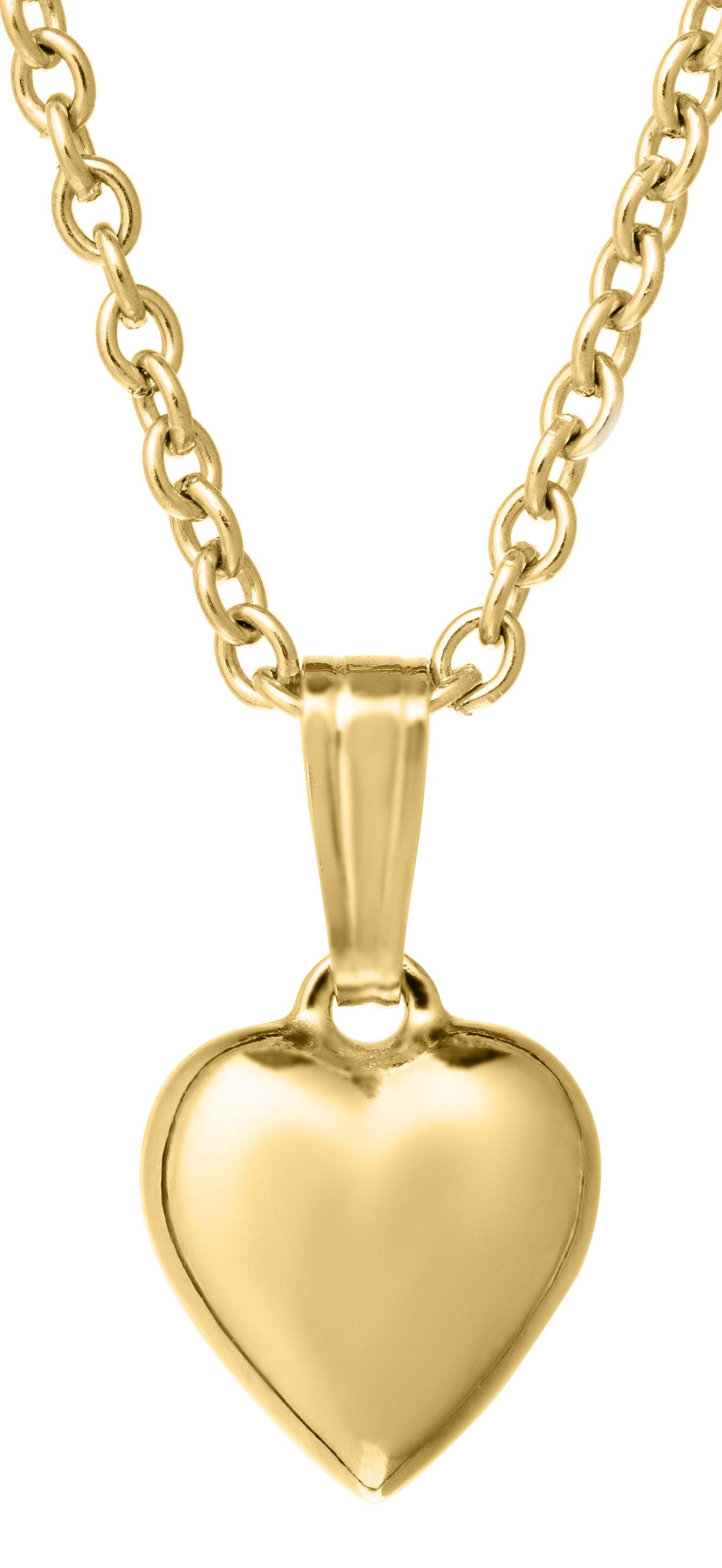 14K Yellow Gold Filled Baby Childrens Heart Pendant Gold-filled jewellery is created by bonding a thick layer of solid gold to a durable
