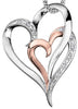 White Gold Diamond Heart Pendant Necklace.