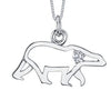 White Gold Canadian Diamond "Polar Bear" Pendant Necklace.