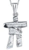 White Gold Canadian Diamond Inukshuk Pendant Necklace.