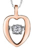 White Gold Diamond Pulse Pendant Necklace.