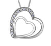 White Gold Diamond Heart Pendant Necklace.