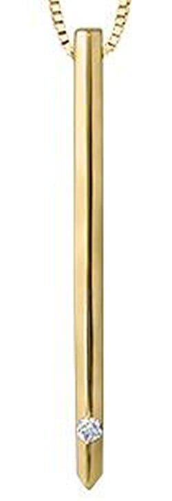 Yellow Gold Canadian Diamond Pendant Necklace.