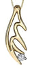 Yellow Gold Canadian Diamond Antler Pendant Necklace.