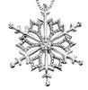 White Gold Canadian Diamond Snowflake Pendant Necklace.