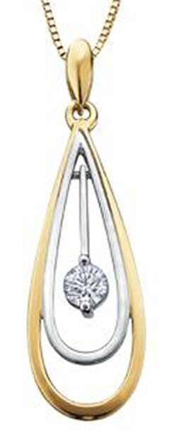 Yellow Gold, White Gold Canadian Diamond Pendant Necklace.