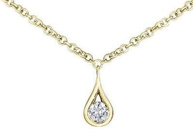 Yellow Gold Canadian Diamond Pendant Necklace.