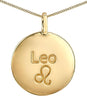 Yellow Gold "Leo" Zodiac Pendant Necklace.