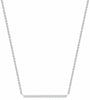 White Gold Diamond Horizontal Bar Necklace