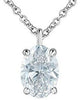 White Gold Lab-Grown Diamond Solitaire Pendant Necklace.