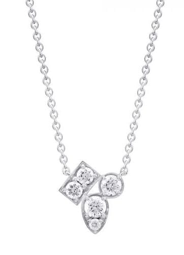 White Gold Diamond Drop Pendant Necklace
