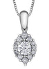 White Gold Canadian Diamond Pendant Necklace.