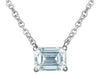 White Gold Lab-Grown Diamond Solitaire Pendant Necklace.