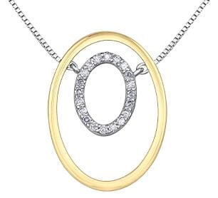 White Gold Diamond Pendant Necklace.