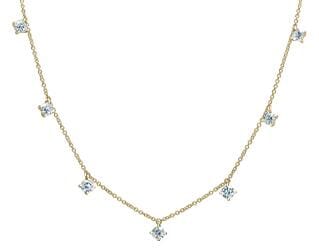 Yellow Gold Lab-Grown Diamond Pendant Necklace.