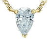 Yellow Gold Lab-Grown Diamond Solitaire Pendant Necklace.