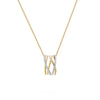 Yellow Gold Diamond Pendant Necklace.