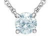 White Gold Lab-Grown Diamond Pendant Necklace.