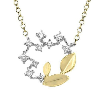 Yellow Gold Diamond Pendant Necklace