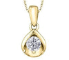 Yellow Gold Canadian Diamond Solitaire Pendant Necklace.