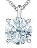White Gold Lab-Grown Diamond Solitaire Pendant Necklace.