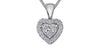 White Gold Diamond Heart Pendant Necklace.