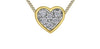 Yellow Gold Diamond Heart Pendant Necklace.