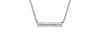 White Gold Diamond Bar Pendant Necklace.