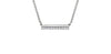 White Gold Diamond Bar Pendant Necklace.