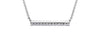 White Gold Diamond Bar Pendant Necklace.