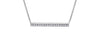 White Gold Diamond Bar Pendant Necklace.