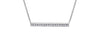 White Gold Diamond Bar Pendant Necklace.