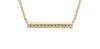 Yellow Gold Diamond Bar Pendant Necklace.