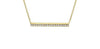 Yellow Gold Diamond Bar Pendant Necklace.