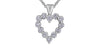 White Gold Lab-Grown Diamond Heart Pendant Necklace.